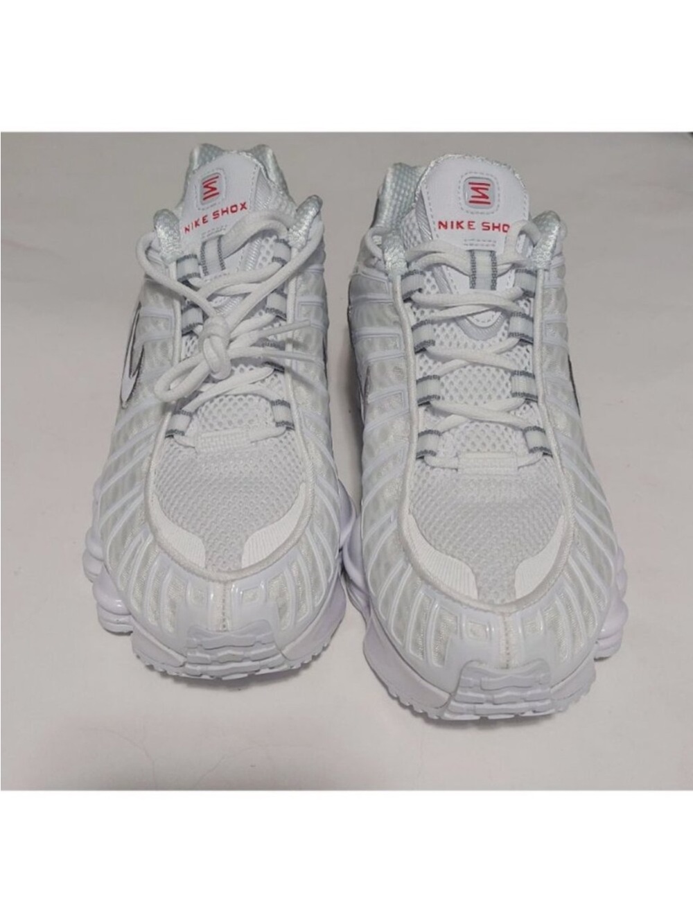 Nike White Mesh Shox Running Sneakers